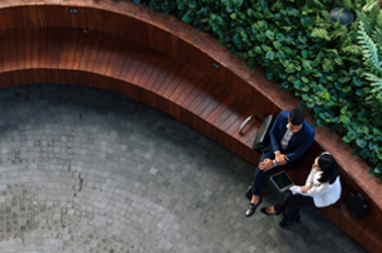 People sitting on bench